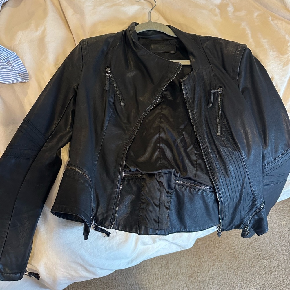 Blank NYC Women's Black Leather Jacket